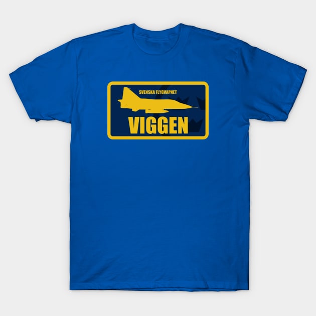 Swedish Air Force Viggen Patch T-Shirt by TCP